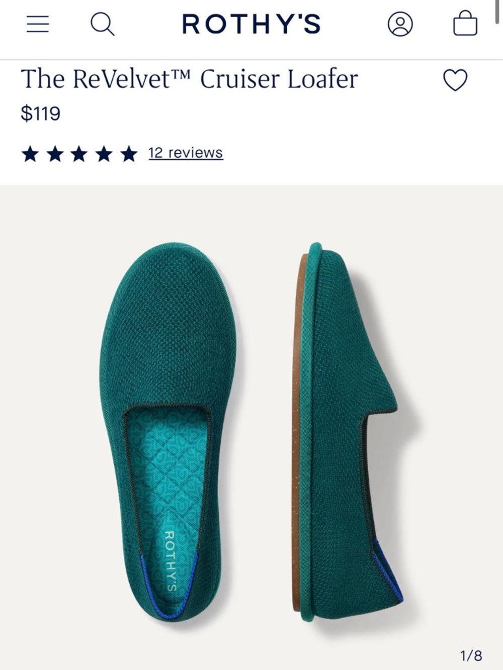 Rothy's Cruiser Loafer — ReVelvet Everglade